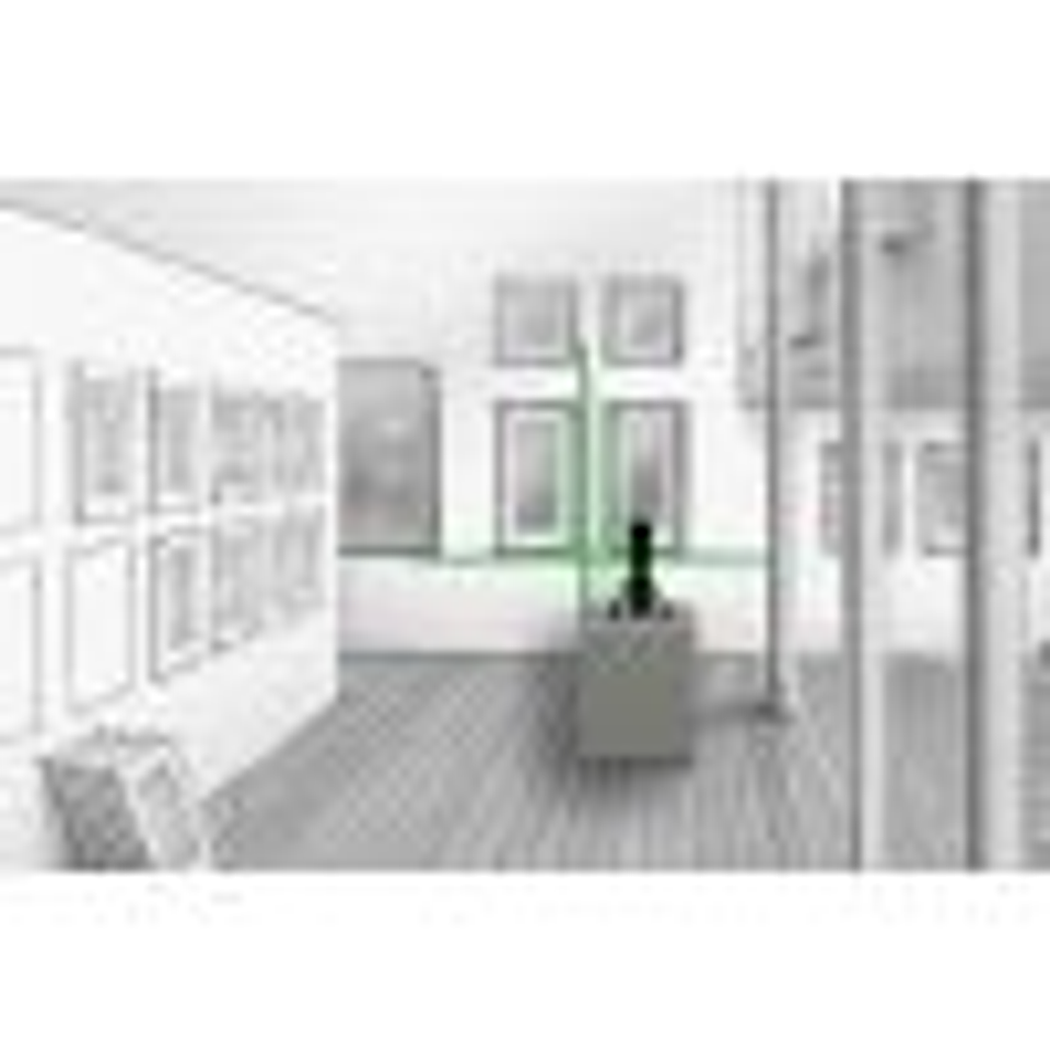 Laser de cruz verde, estiloso e compacto, com tripé integrado de 3 pernas e rosca 1/4