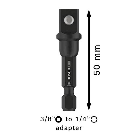 PRO Socket Adapter com ligação com esfera 3/8", 50 mm BOSCH