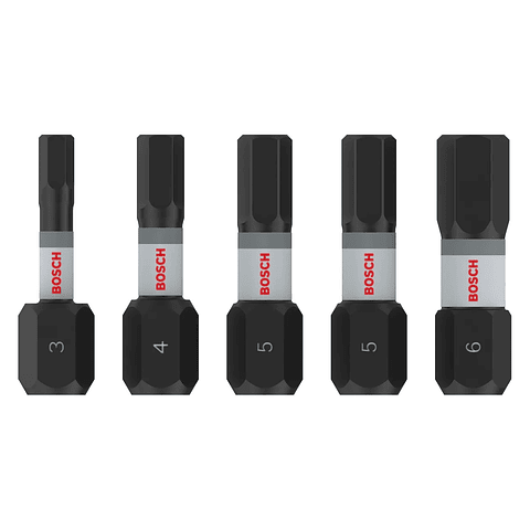Ponta de aparafusar PRO Impact H3, H4, H5 (x2), H6, 25 mm (5 unid.) BOSCH 
