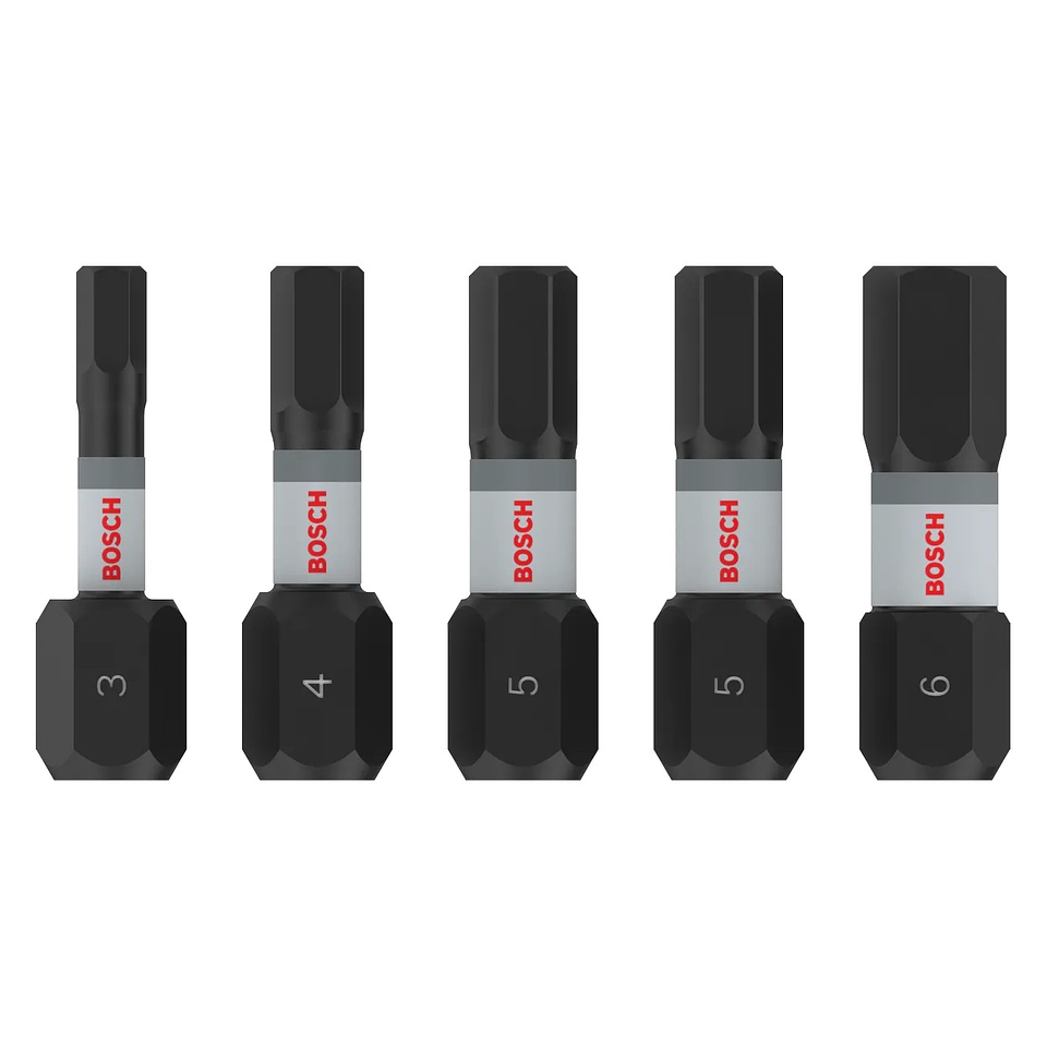 Ponta de aparafusar PRO Impact H3, H4, H5 (x2), H6, 25 mm (5 unid.) BOSCH  1