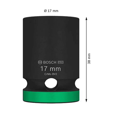PRO Impact Socket, 1/2", 17 mm BOSCH
