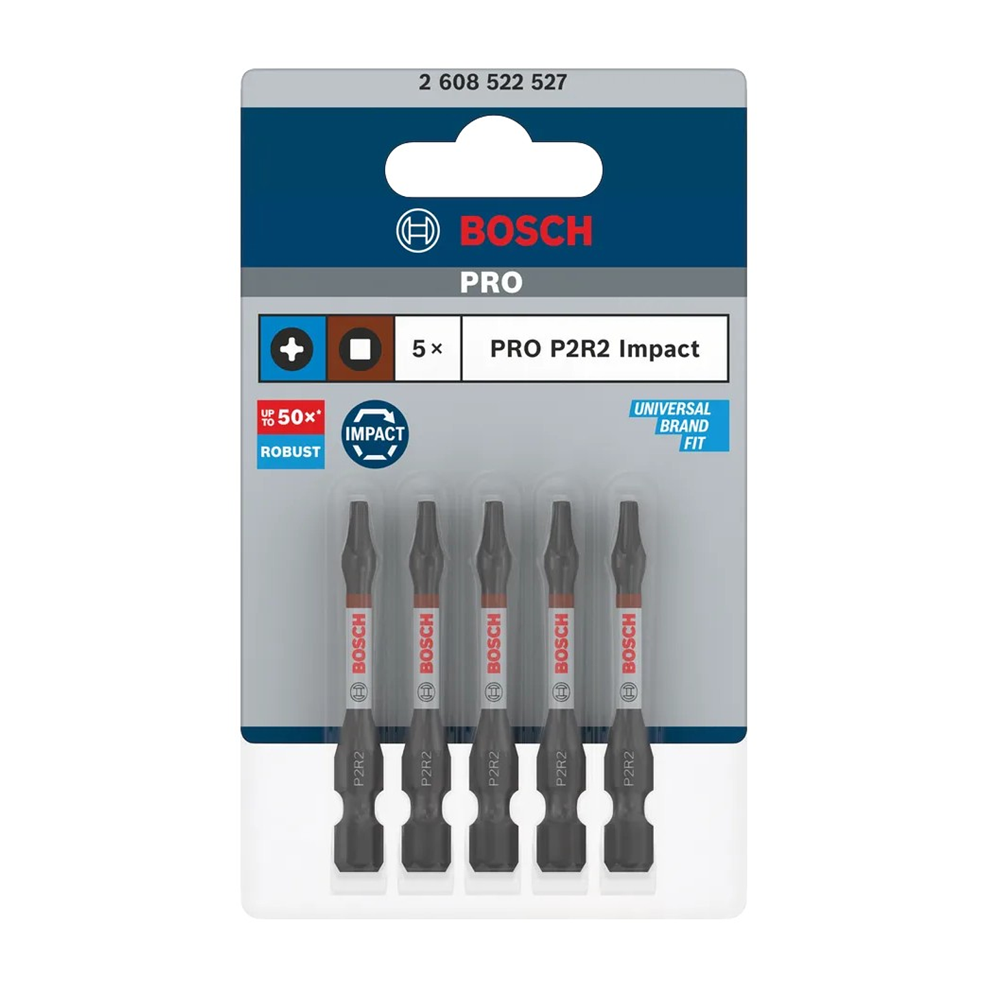 Ponta de aparafusar PRO Impact P2R2 (5 unids) BOSCH  3