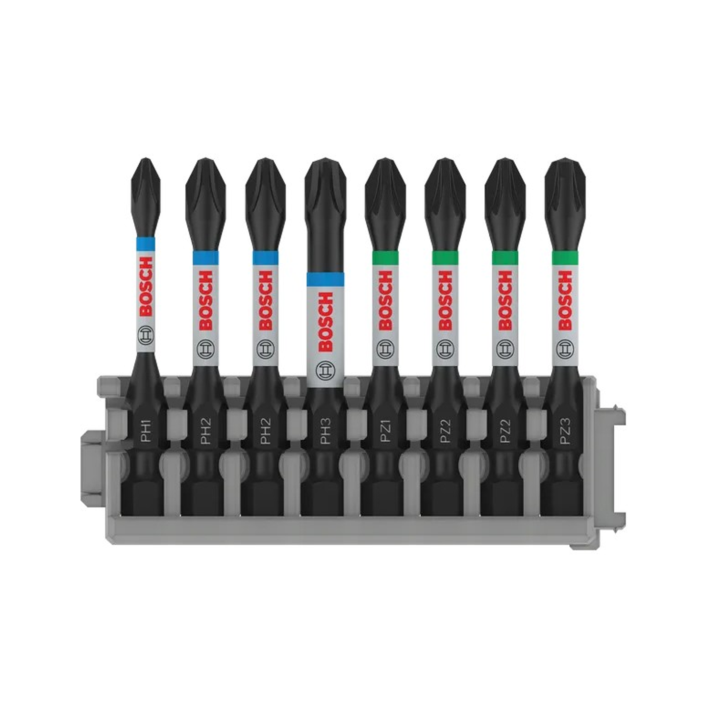 Conjunto de pontas da aparafusar PRO Impact, PH1, PH2(x2), PH3, PZ1, PZ2(x2), PZ3, 55 mm, 8 peças BOSCH 1