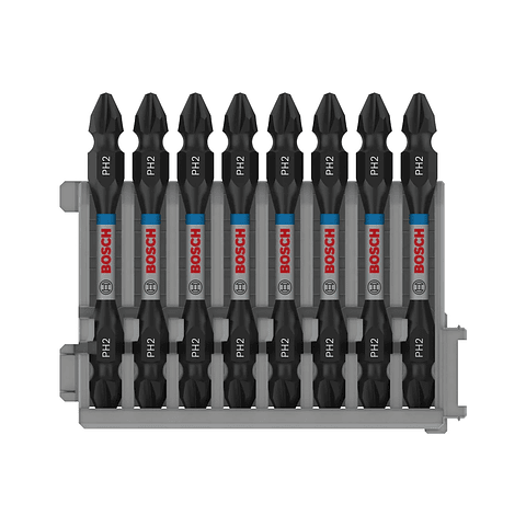 Pontas com duas extremidades PRO Impact com índice Pick and Click, PH2, 65 mm, (8 unids) BOSCH