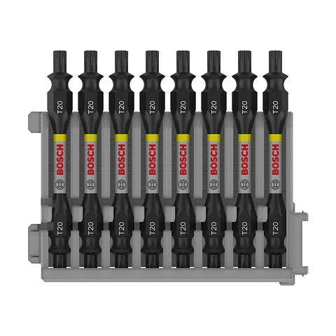 Pontas com duas extremidades PRO Impact com índice Pick and Click, T20, 65 mm, (8 unids) BOSCH