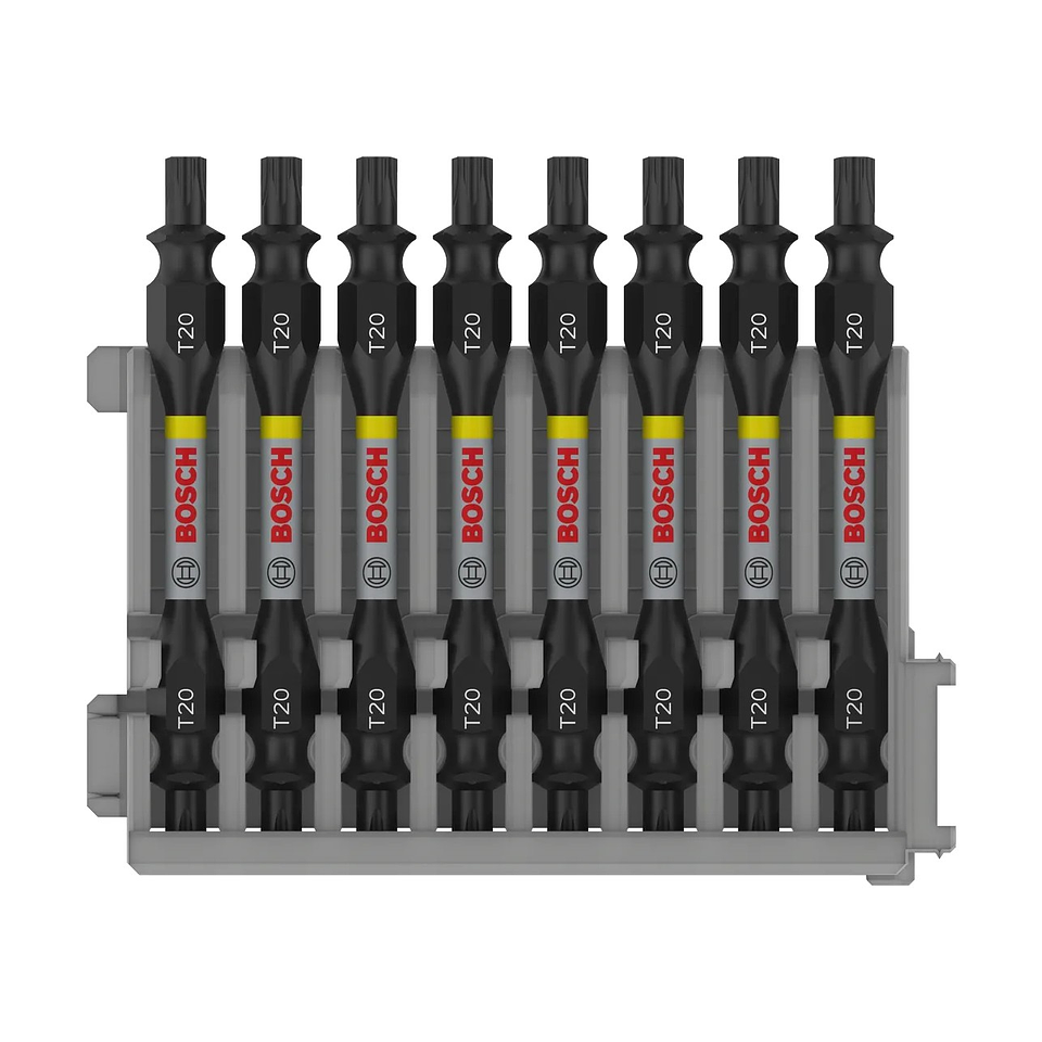 Pontas com duas extremidades PRO Impact com índice Pick and Click, T20, 65 mm, (8 unids) BOSCH 1