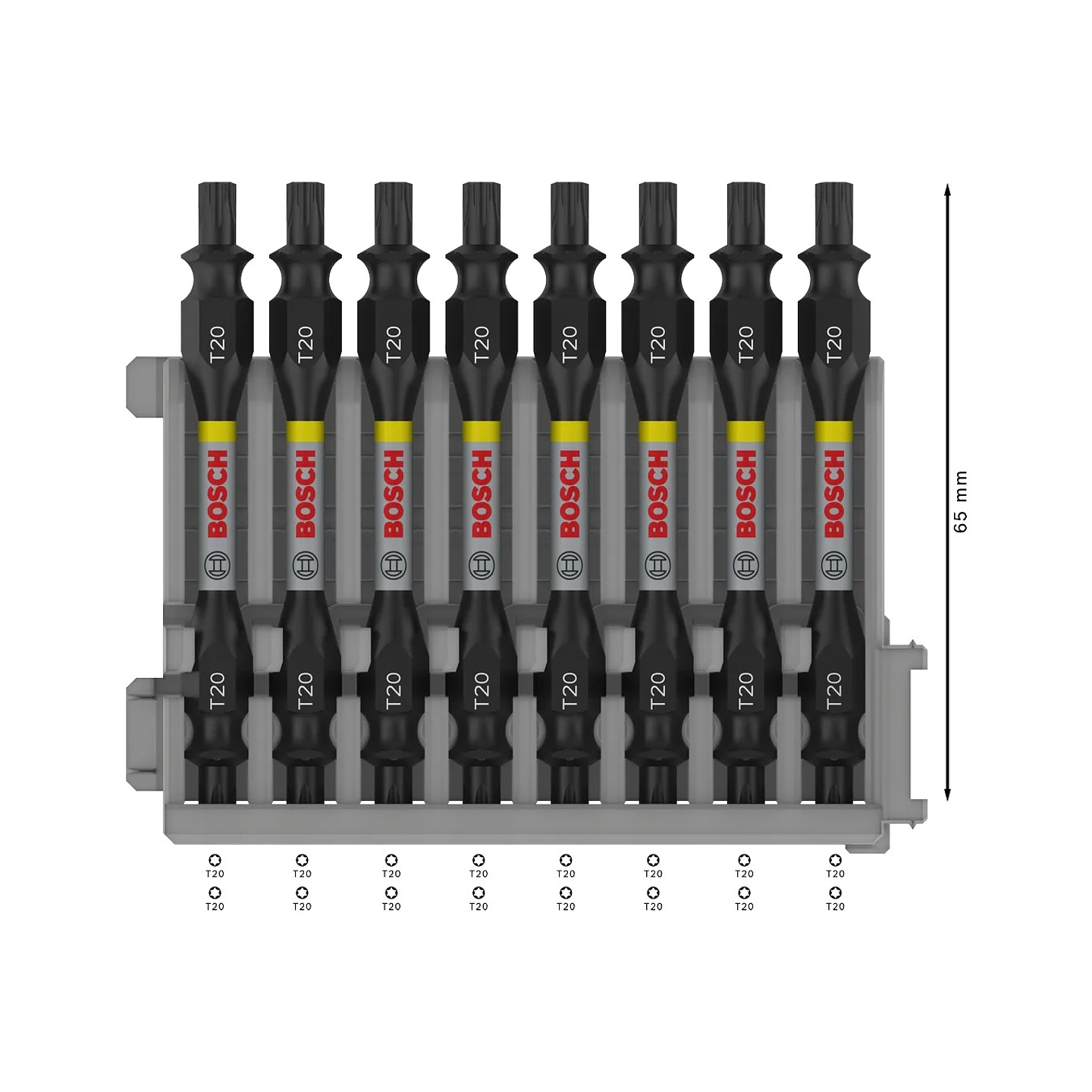 Pontas com duas extremidades PRO Impact com índice Pick and Click, T20, 65 mm, (8 unids) BOSCH 2