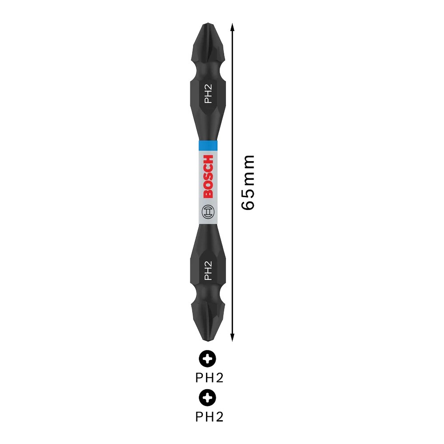 Pontas com duas extremidades PRO Impact com índice Pick and Click, PH2, 65 mm, (1 unid) BOSCH 2