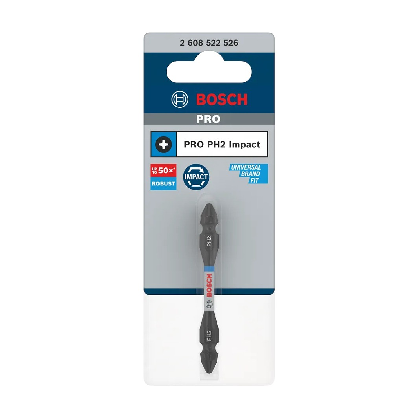 Pontas com duas extremidades PRO Impact com índice Pick and Click, PH2, 65 mm, (1 unid) BOSCH 3
