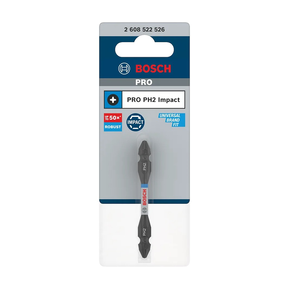 Pontas com duas extremidades PRO Impact com índice Pick and Click, PH2, 65 mm, (1 unid) BOSCH 3