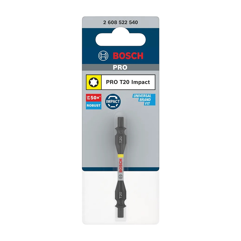 Pontas com duas extremidades PRO Impact com índice Pick and Click, T20, 65 mm, (1 unid) BOSCH 3