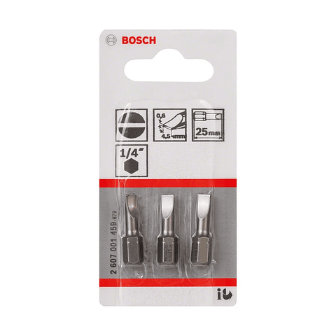Ponta da aparafusadora Extra Hard S0,6x4,5 (3 unids) BOSCH