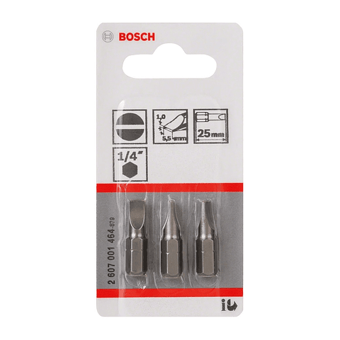 Ponta da aparafusadora Extra Hard S1,0x5,5 (3 unids) BOSCH