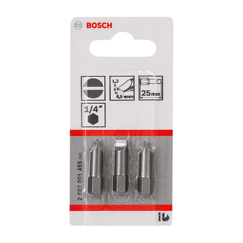 Ponta da aparafusadora Extra Hard S1,2x6,5 (3 unids) BOSCH