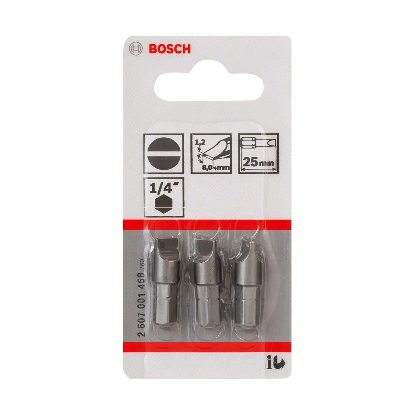 Ponta da aparafusadora Extra Hard S1,2x8,0 (3 unids) BOSCH 2
