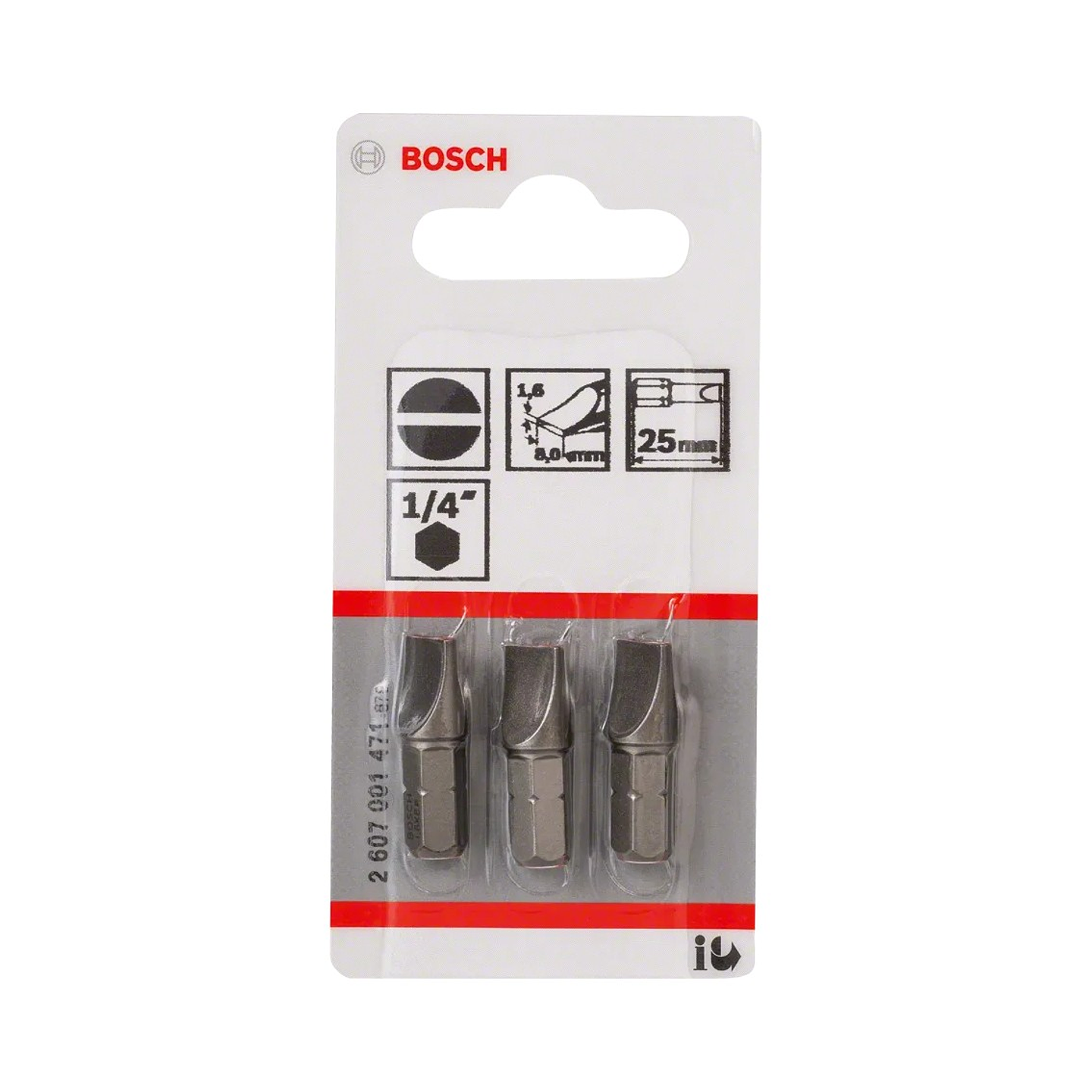 Ponta da aparafusadora Extra Hard S1,6x8,0 (3 unids) BOSCH 2