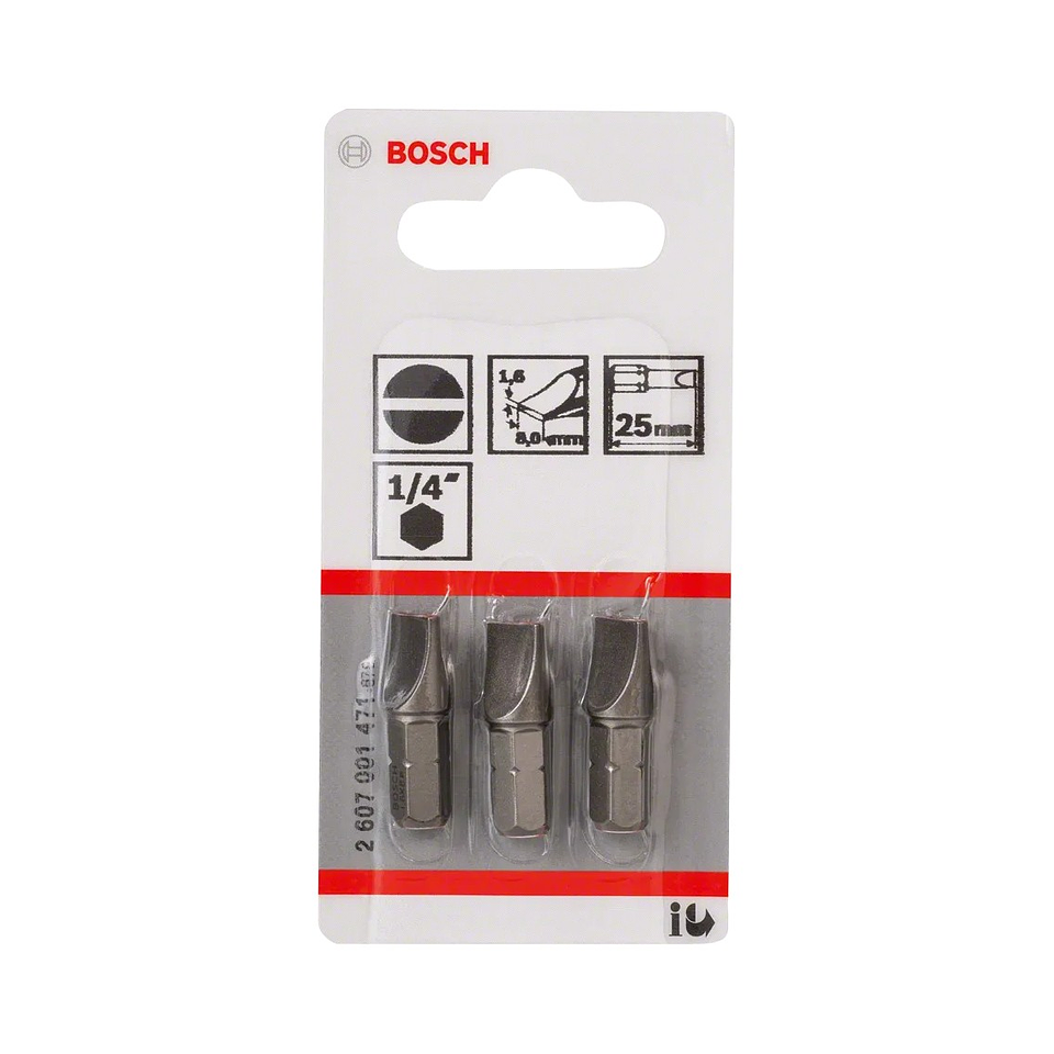 Ponta da aparafusadora Extra Hard S1,6x8,0 (3 unids) BOSCH 2