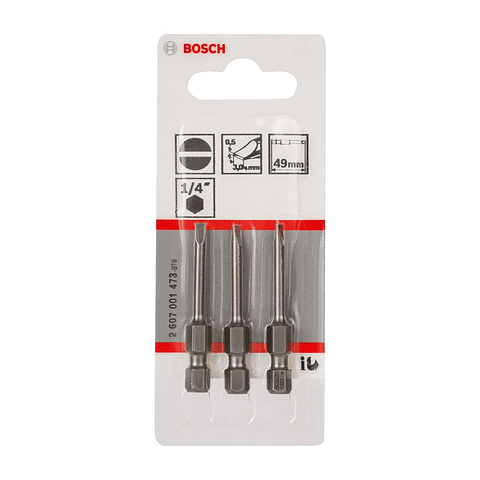 Ponta da aparafusadora Extra Hard S0,5x3,0 (3 unids) BOSCH