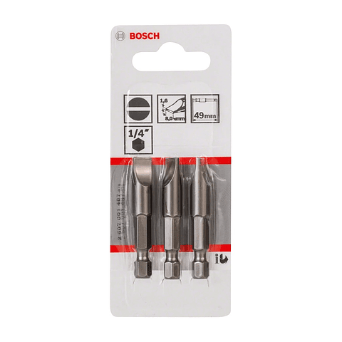 Ponta da aparafusadora Extra Hard S1,6x8,0 (3 unids) BOSCH