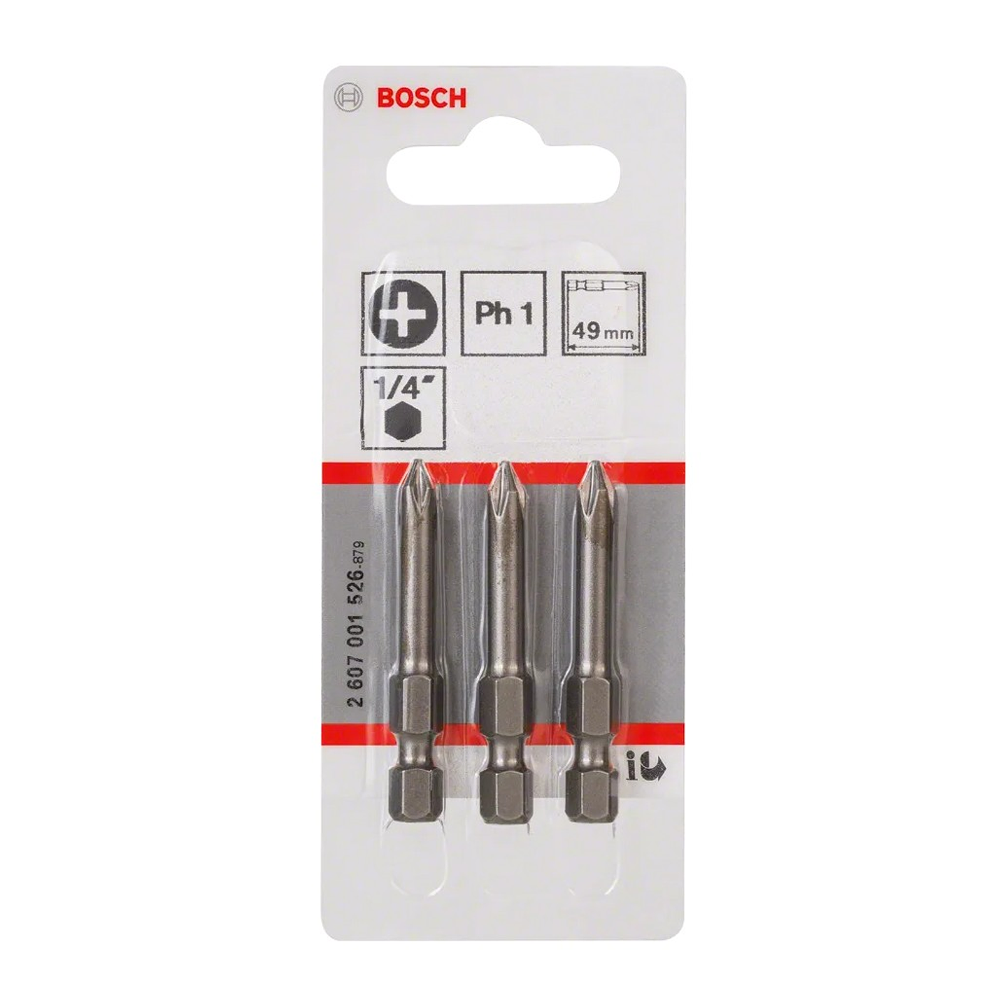 Ponta da aparafusadora Extra Hard PH1 49mm (3 unids) BOSCH 2