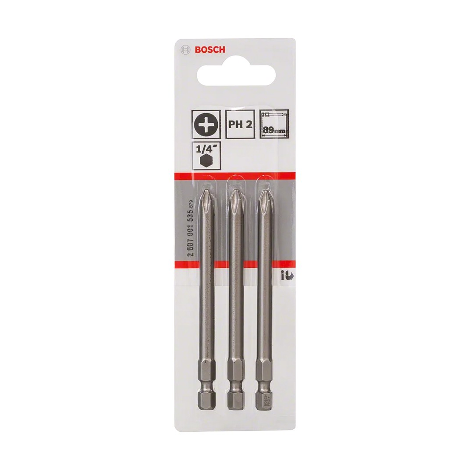 Ponta da aparafusadora Extra Hard PH2 89mm (3 unids) BOSCH 2