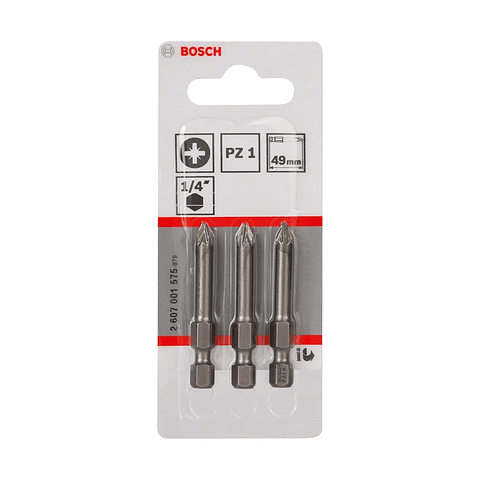 Ponta da aparafusadora Extra Hard PZ1 49mm (3 unids) BOSCH