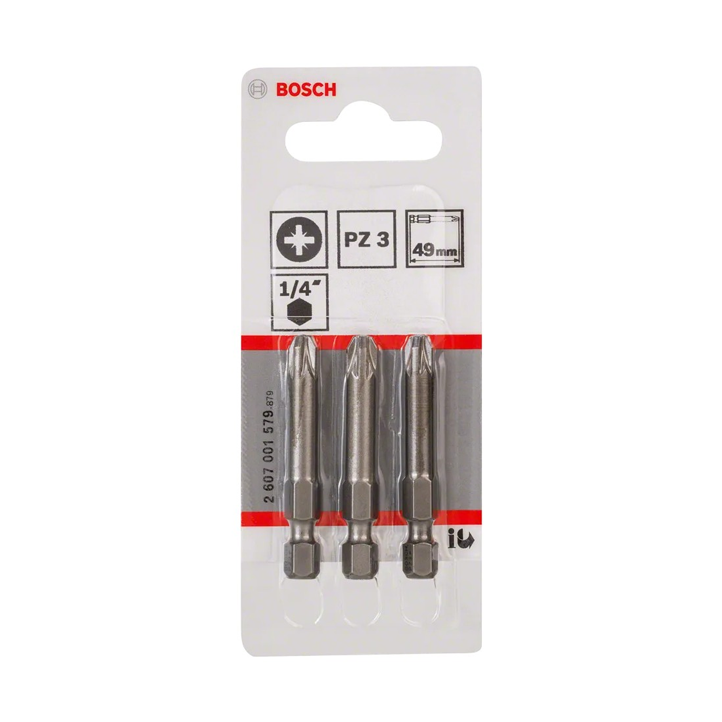 Ponta da aparafusadora Extra Hard PZ3 49mm (3 unids) BOSCH 2