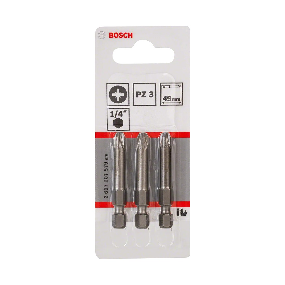 Ponta da aparafusadora Extra Hard PZ3 49mm (3 unids) BOSCH 2