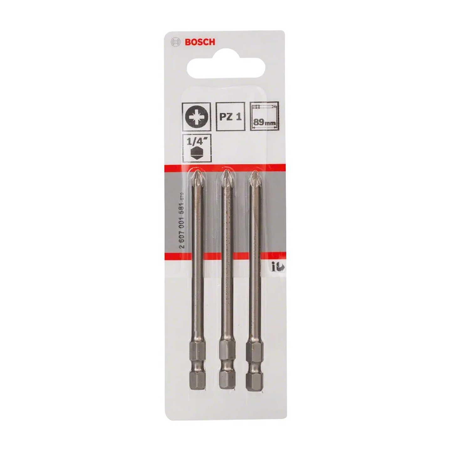 Ponta da aparafusadora Extra Hard PZ1 89mm (3 unids) BOSCH 2