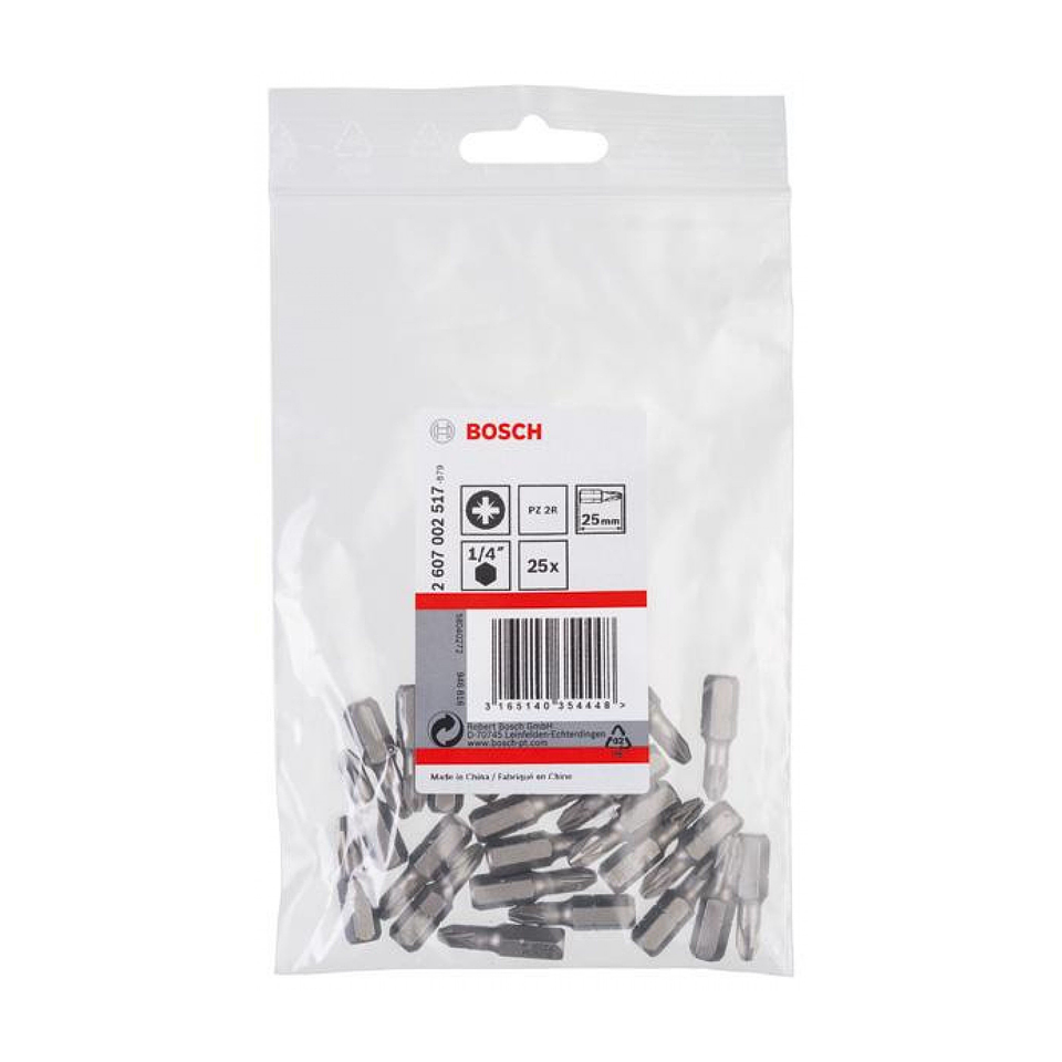 Ponta da aparafusadora Extra Hard PZ2R 25mm (25 unids) BOSCH 2