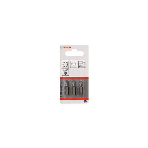 Ponta da aparafusadora Extra Hard T15 25mm (3 unids) BOSCH