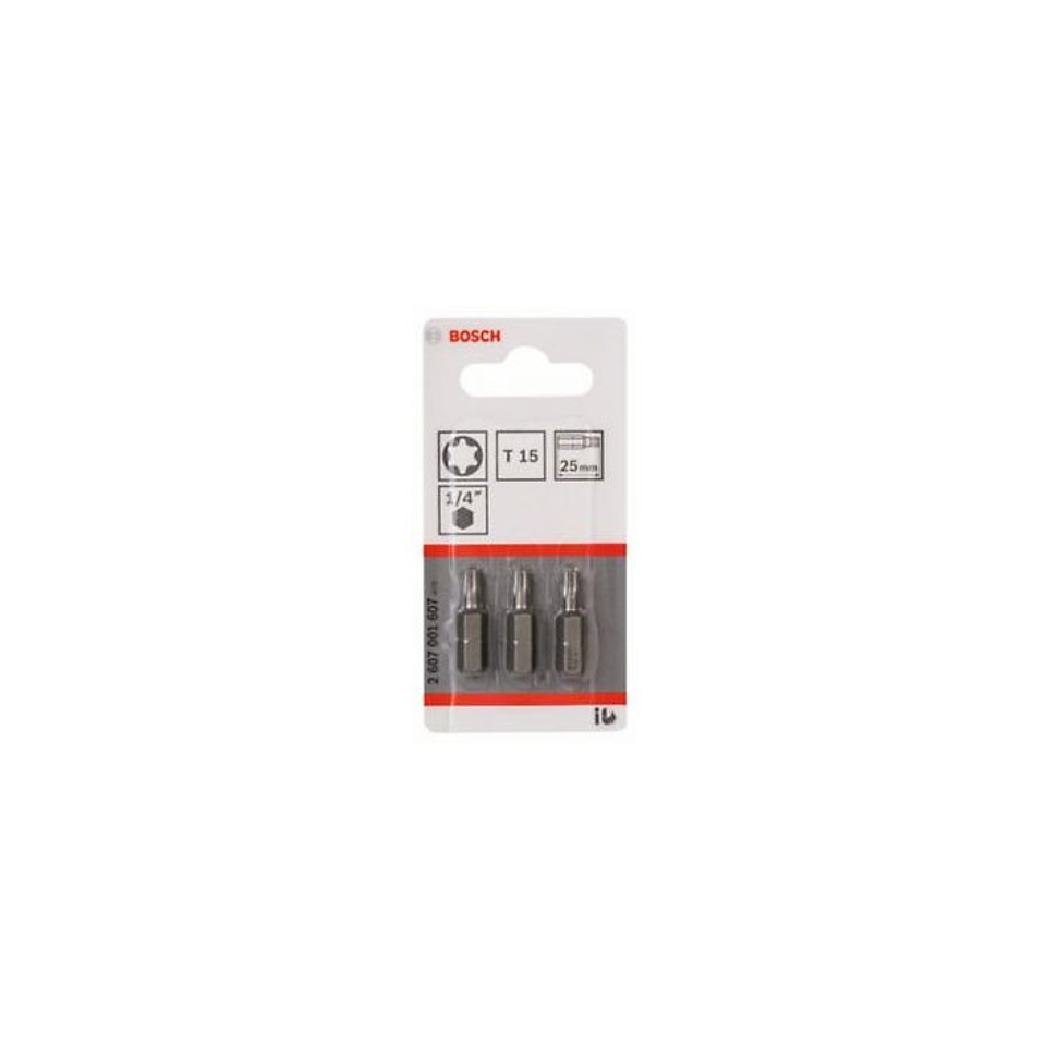 Ponta da aparafusadora Extra Hard T15 25mm (3 unids) BOSCH 2