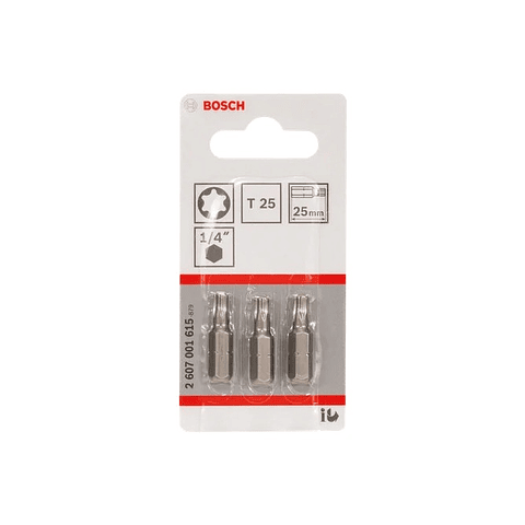 Ponta da aparafusadora Extra Hard T25 25mm (3 unids) BOSCH