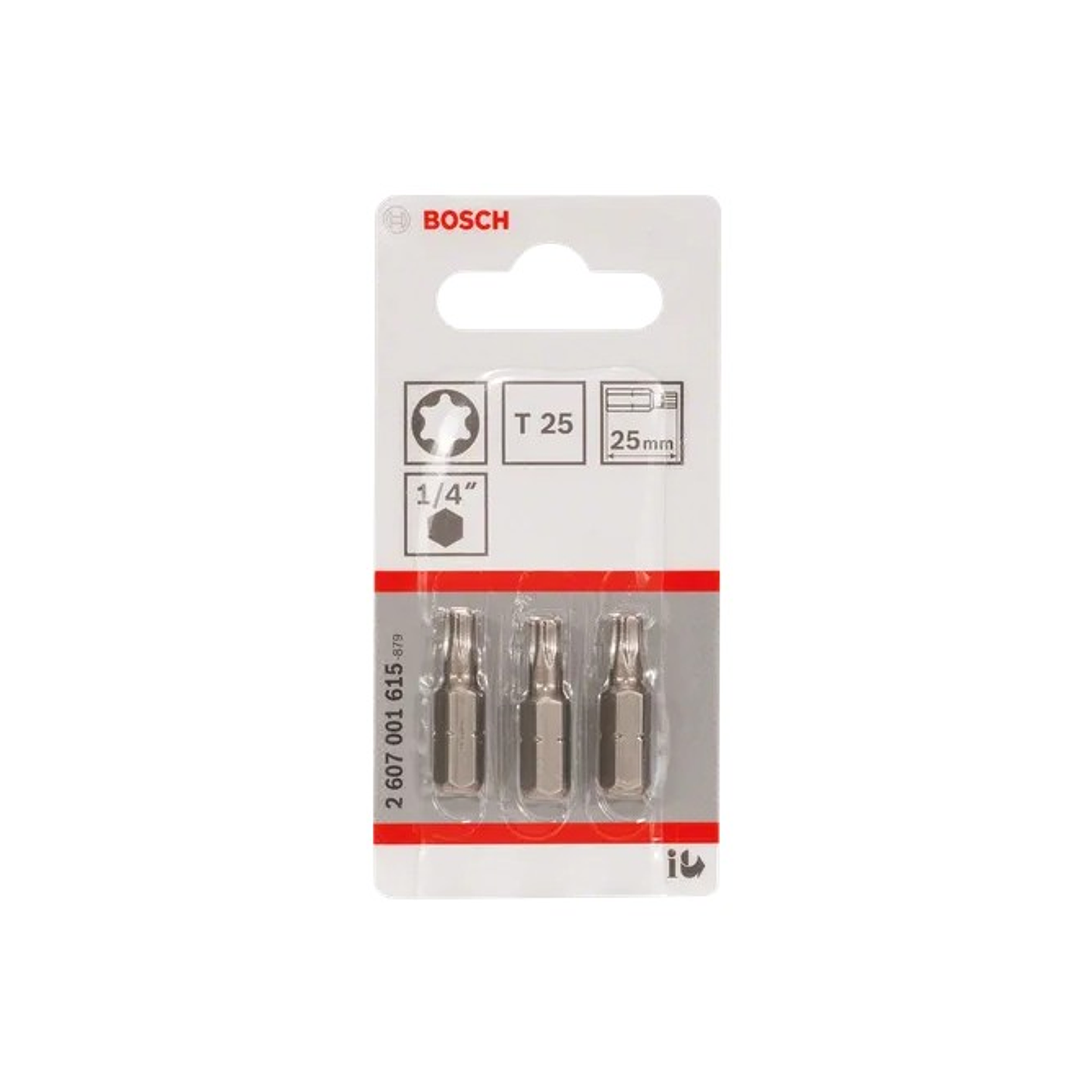 Ponta da aparafusadora Extra Hard T25 25mm (3 unids) BOSCH 2