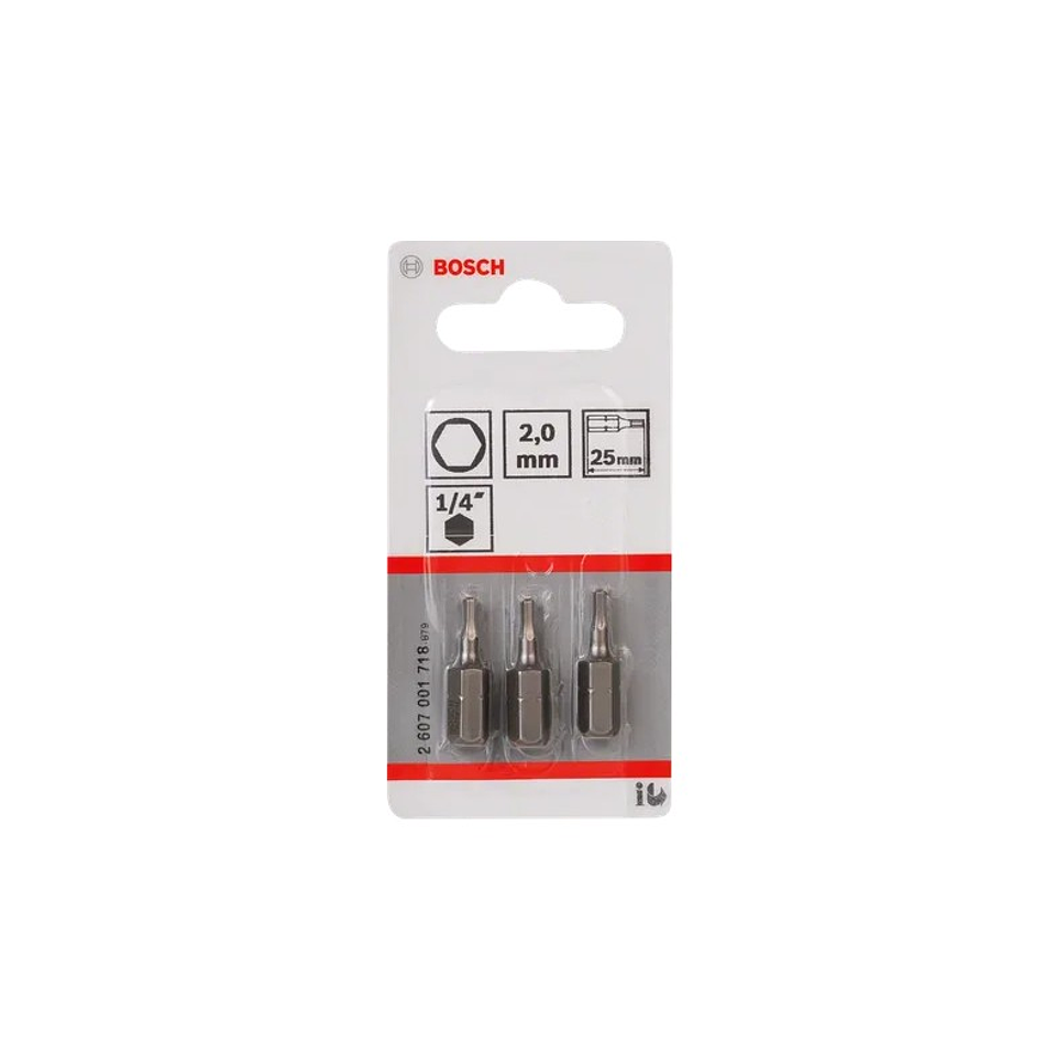 Ponta da aparafusadora Extra Hard HEX2 25mm (3 unids) BOSCH  2
