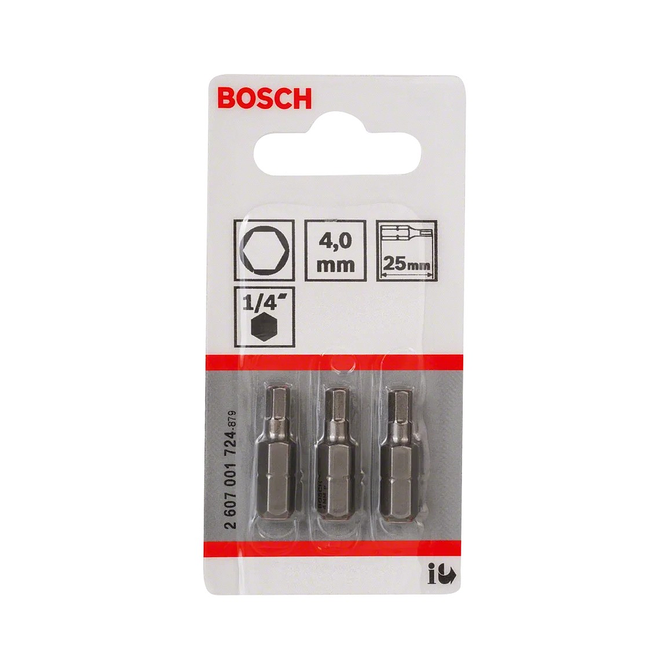 Ponta da aparafusadora Extra Hard HEX4 25mm (3 unids) BOSCH 2