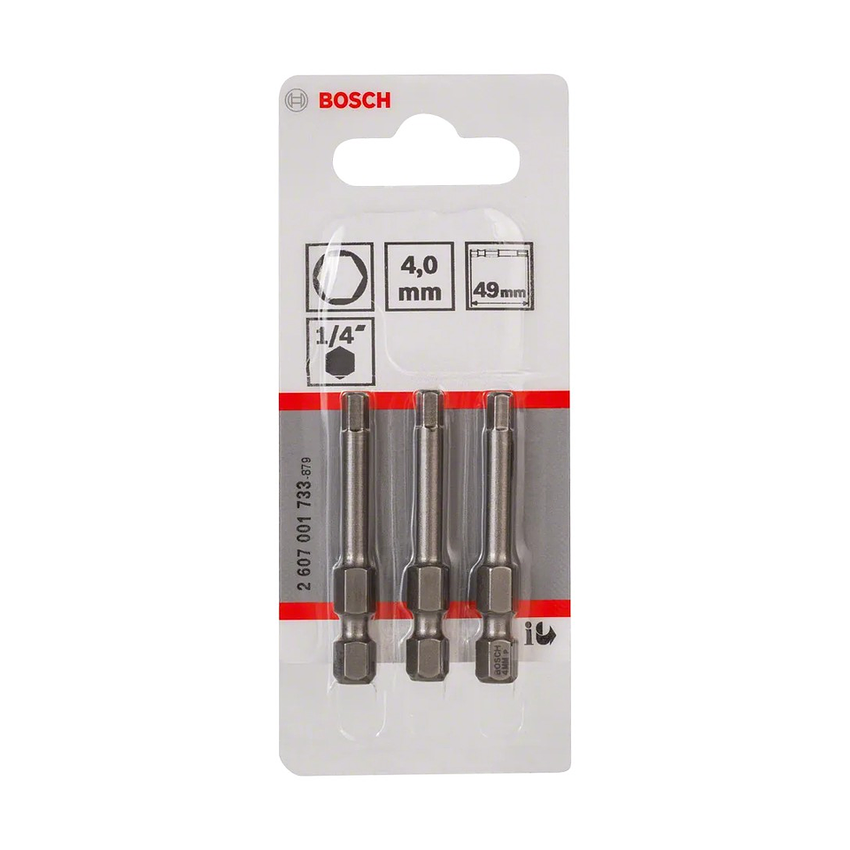 Ponta da aparafusadora Extra Hard HEX4 49mm (3 unids) BOSCH 2