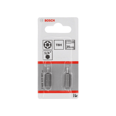 Conjunto de pontas aparafusadoras extraduras T8H Security-Torx® (2 unids) BOSCH