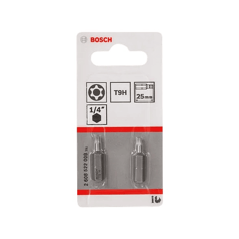 Conjunto de pontas aparafusadoras extraduras T9H Security-Torx® (2 unids) BOSCH