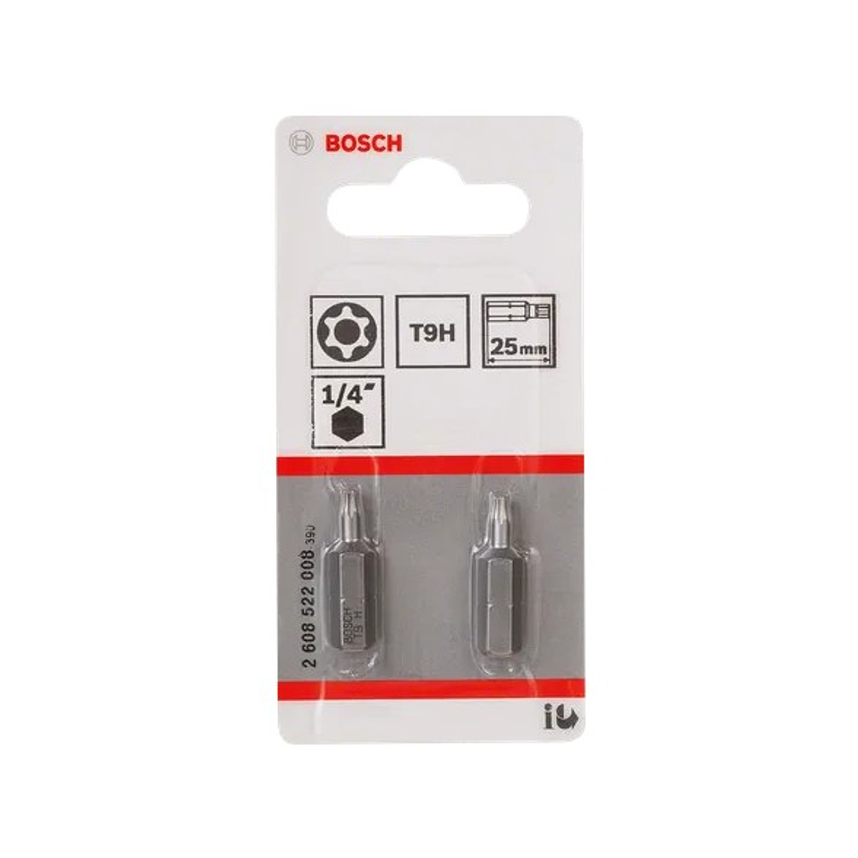 Conjunto de pontas aparafusadoras extraduras T9H Security-Torx® (2 unids) BOSCH 2
