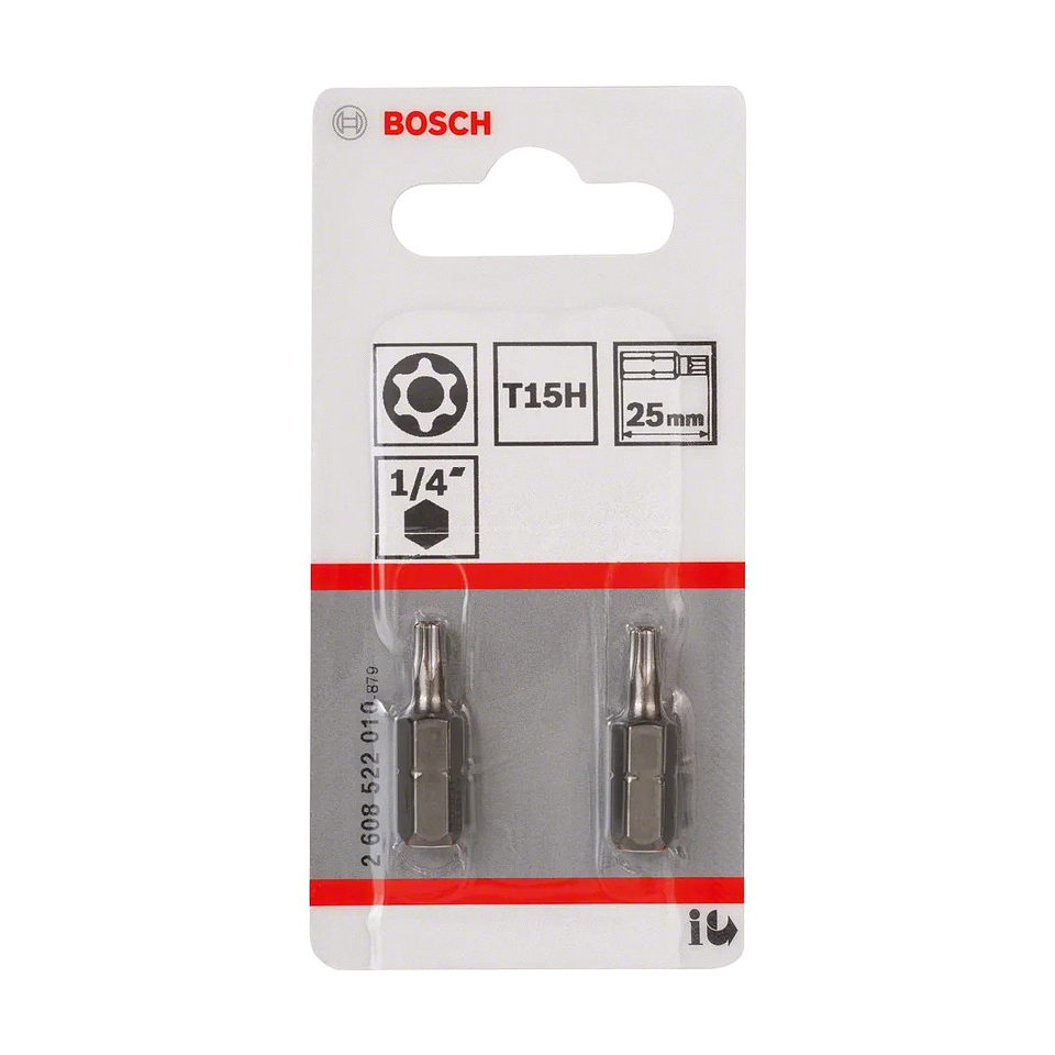 Conjunto de pontas aparafusadoras extraduras T15H Security-Torx® (2 unids) BOSCH 2