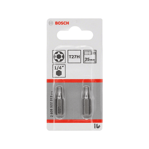 Conjunto de pontas aparafusadoras extraduras T27H Security-Torx® (2 unids) BOSCH