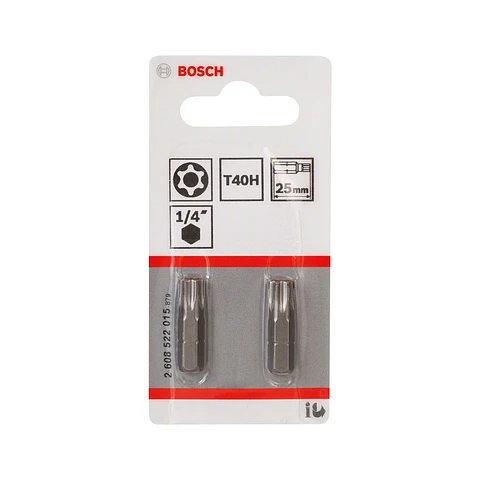 Conjunto de pontas aparafusadoras extraduras T40H Security-Torx® (2 unids) BOSCH