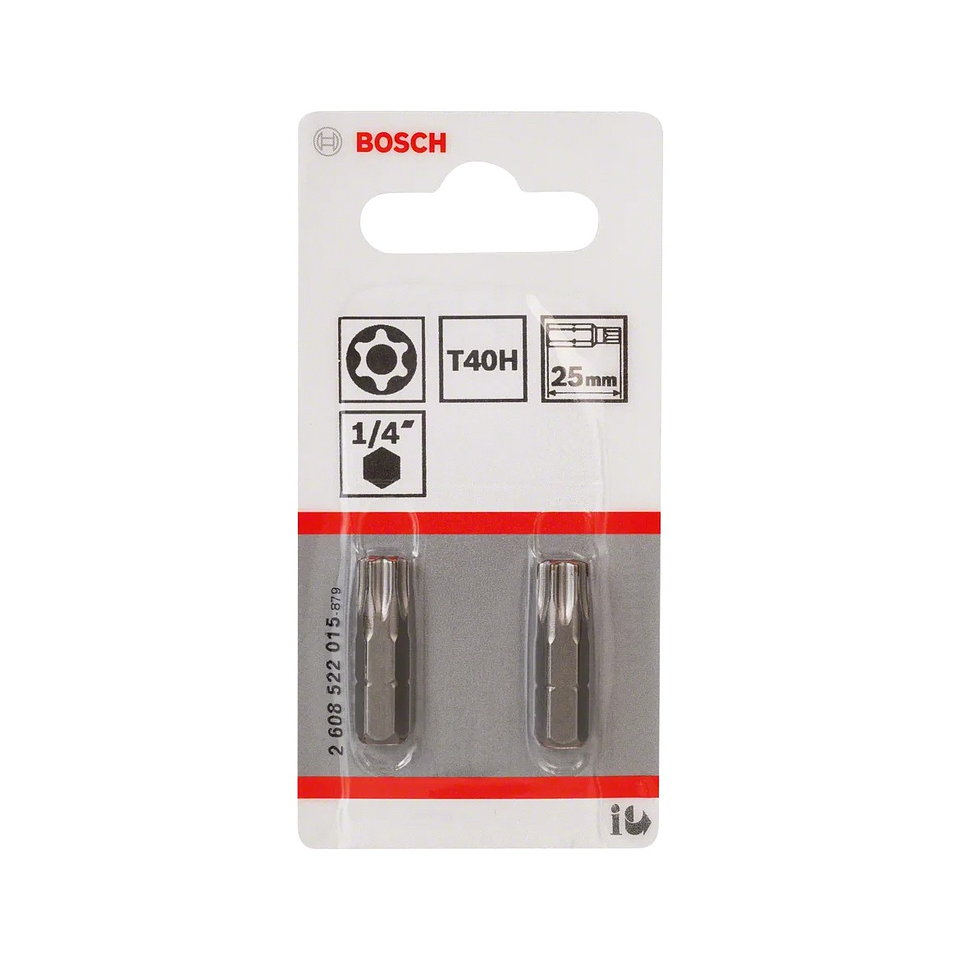 Conjunto de pontas aparafusadoras extraduras T40H Security-Torx® (2 unids) BOSCH 2
