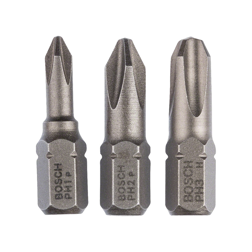 Embalagem de pontas da aparafusadora Extra Hard, 3 peças 25 mm BOSCH  1