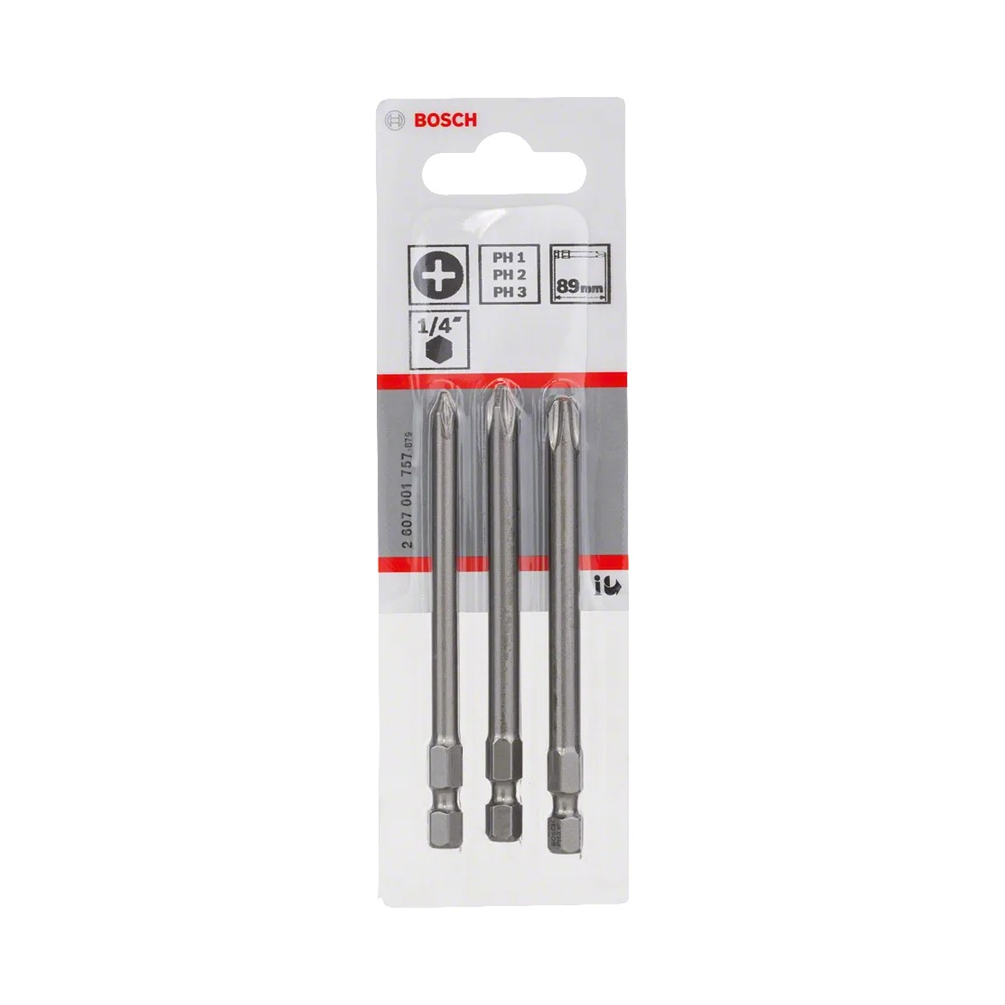 Embalagem de pontas da aparafusadora Extra Hard, 3 peças 89mm BOSCH 2