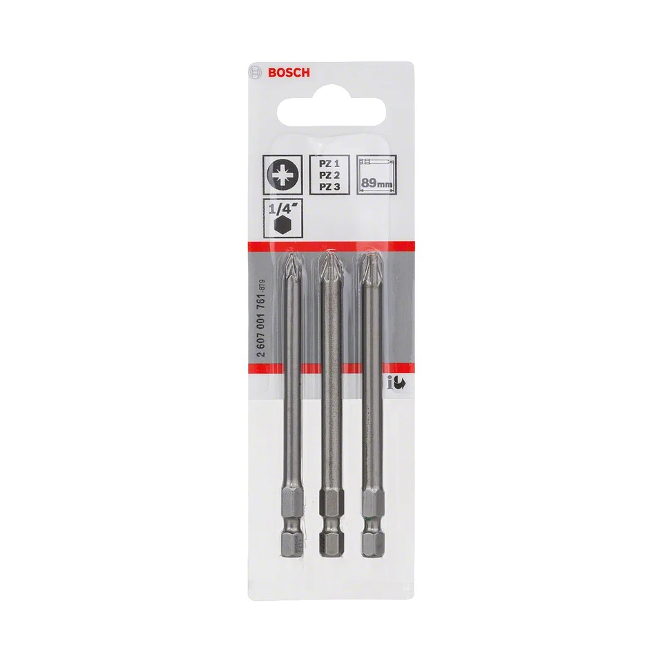 Séries mistas de pontas de aparafusadora Extra Hard 89mm (3 unids) BOSCH 2