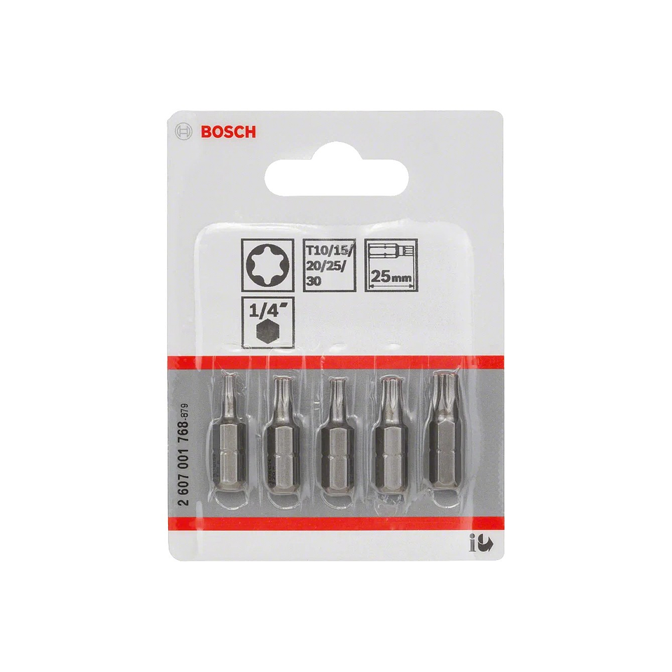 Séries mistas de pontas de aparafusadora Extra Hard T10, T15, T20, T25, T30 125mm (5 unids) BOSCH 2