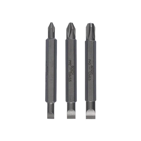 Conjunto de 3 pontas de aparafusar duplas (3 unids) 60mm BOSCH