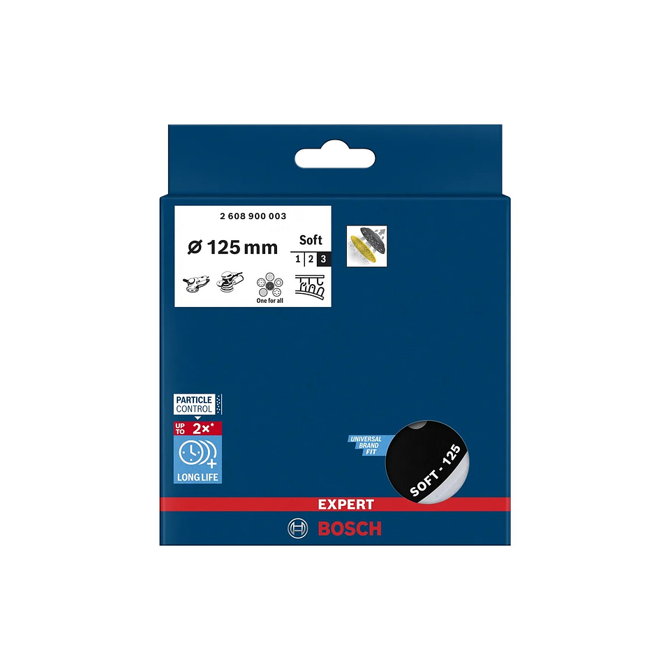 Prato de lixa EXPERT Multihole Universal Ø125mm macio BOSCH 3